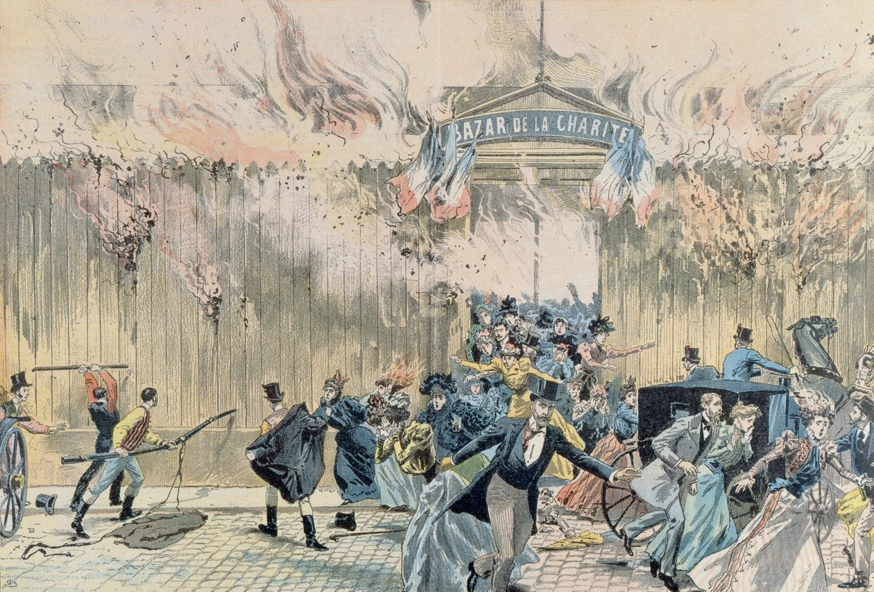 Fogo no Bazar de la Charite, 4 de maio de 1897, de Le Pelerin, 1897 de French School