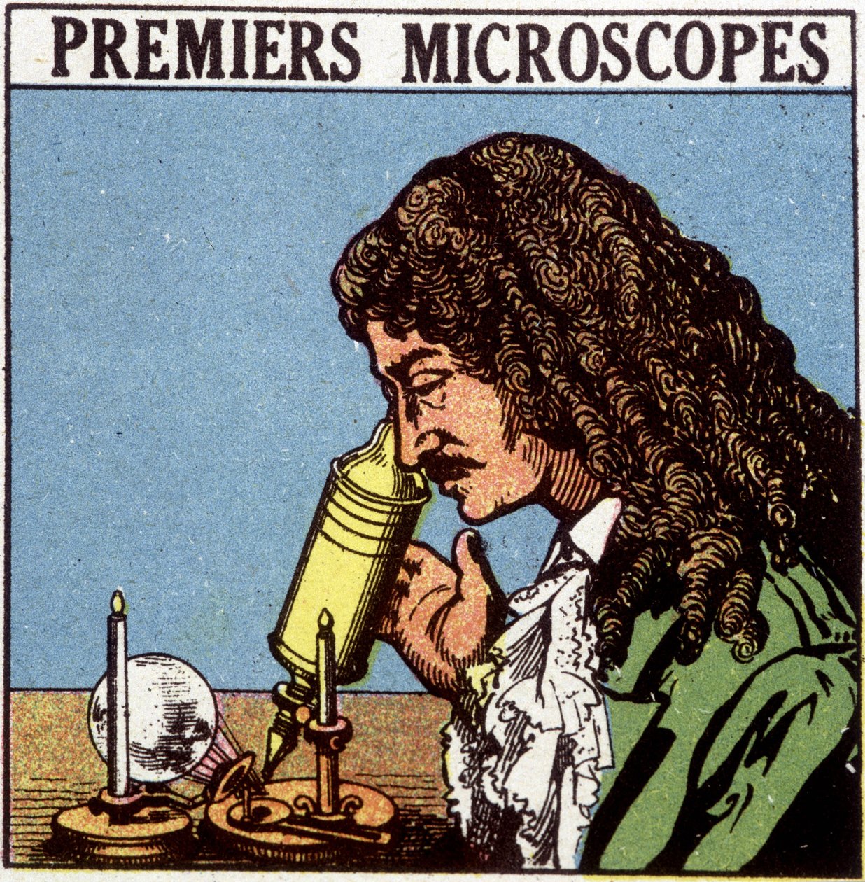 Os primeiros microscópios: Huygens. de French School