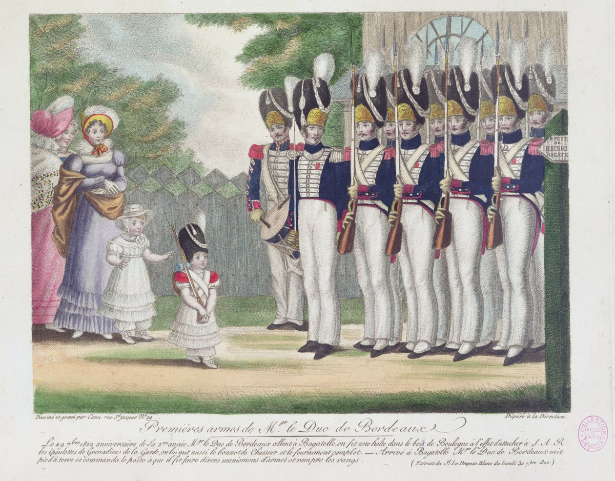 Primeiras armas do duque de Bordeaux, em Bagatelle, 29 de setembro de 1822, 1822 de French School