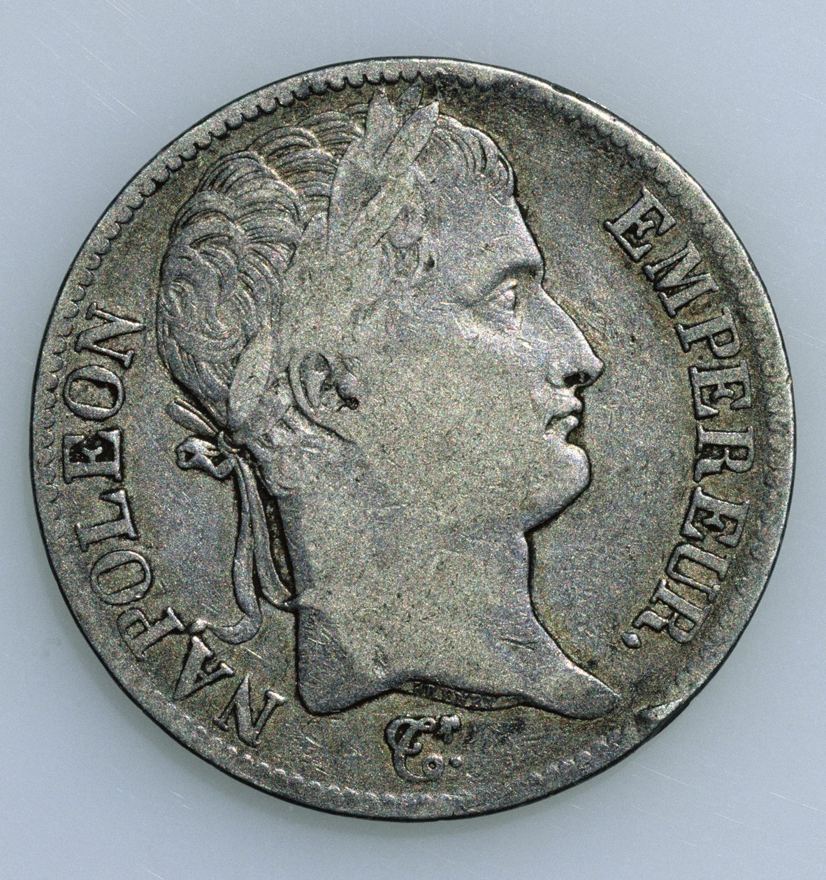 Moeda de cinco francos, com cabeça de Napoleão (1769-1821) 1811 (recto) de French School