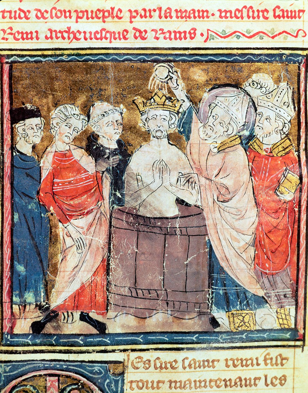Fol.11r São Remigius, Bispo de Reims de French School