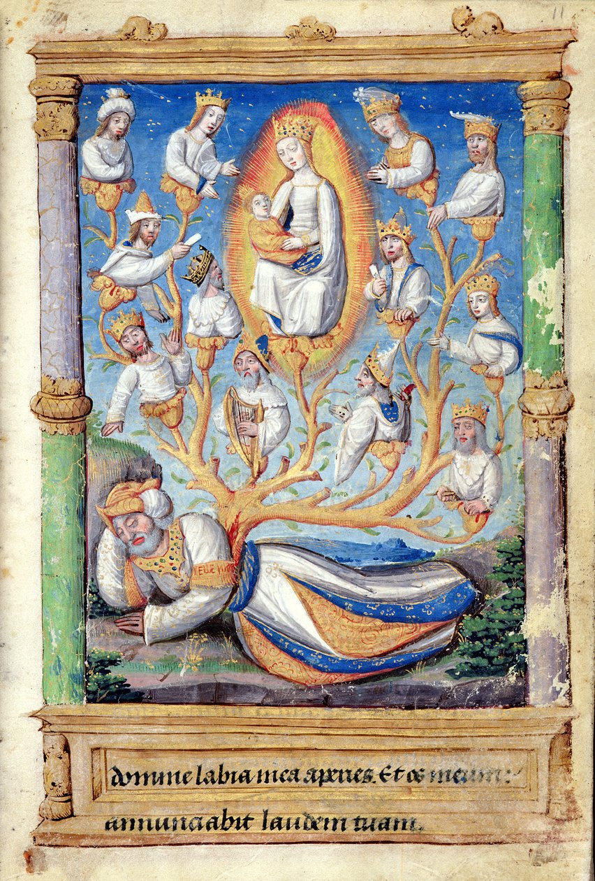 Fol.11r A árvore de Jessé, de Heures a lusage de Rome de French School