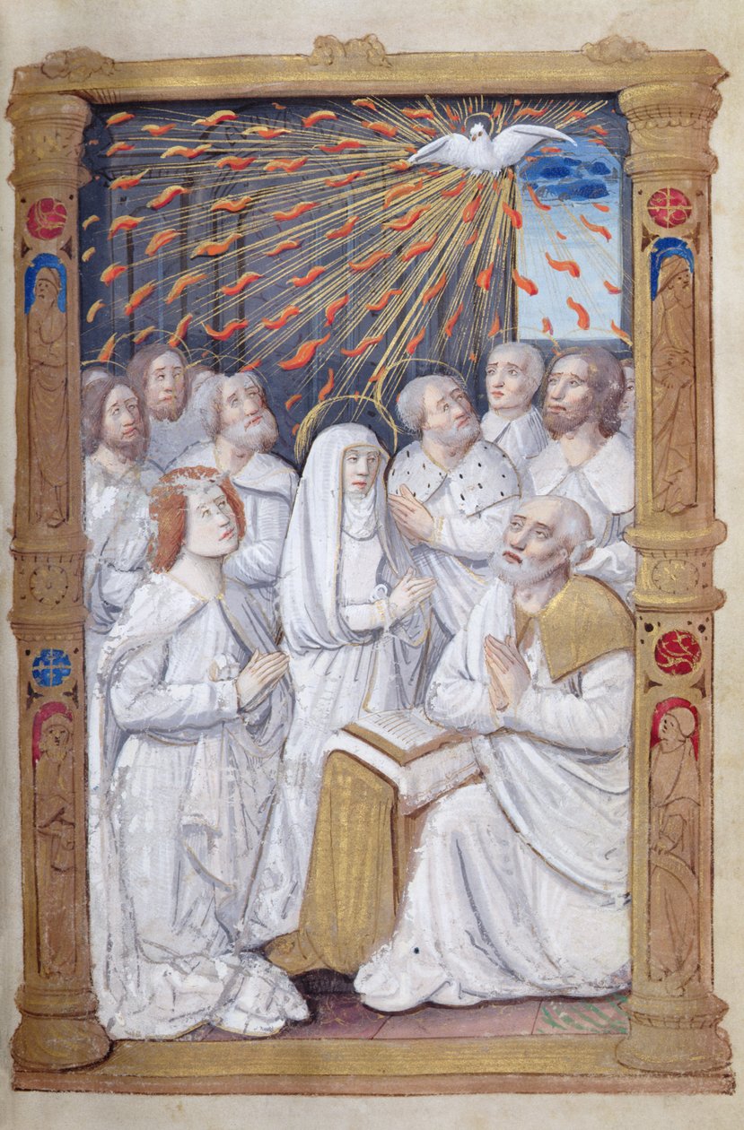 Fol.48r Pentecostes, de horas a Roma, use de French School