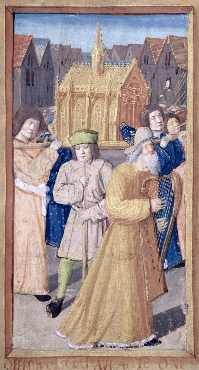 Fol.56r David e a Arca da Aliança, de Heures a lusa de Rome de French School