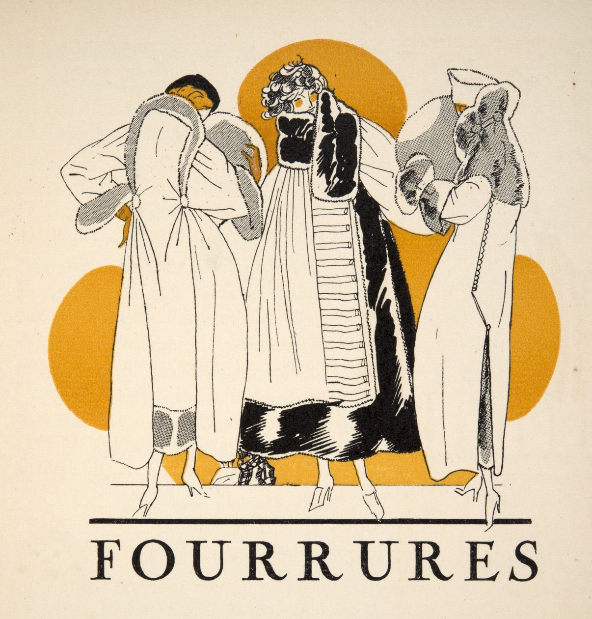 Peles da Gazette de Bon Ton, pub. 1920 (impressão a estêncil) de French School
