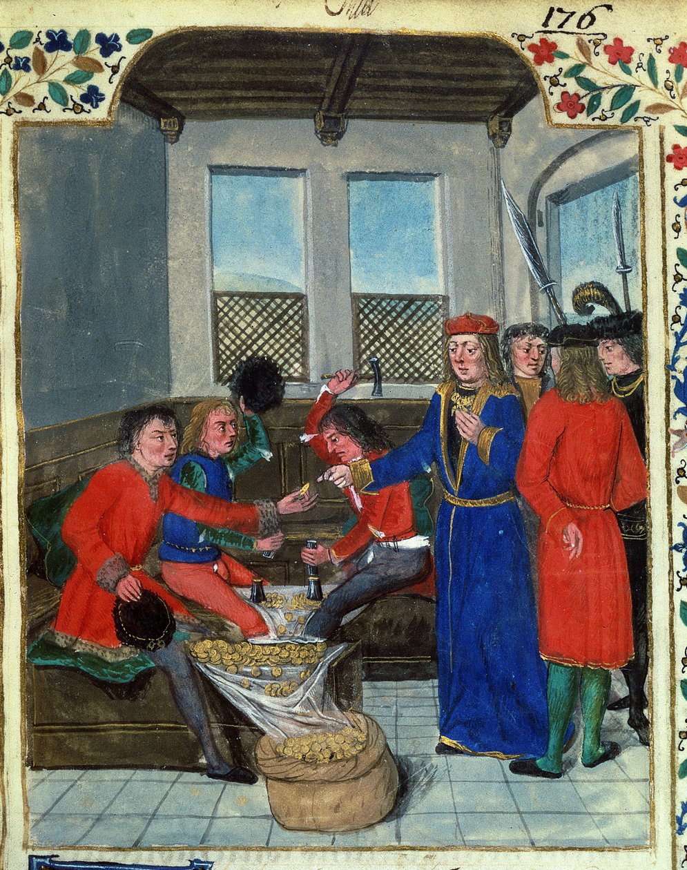 Fr 23927 f.5 A invenção e manufatura de dinheiro de "Regulamento Real sobre o Uso do Dinheiro Feito pelo Rei Charles VII por Nicolas Oresmes de French School