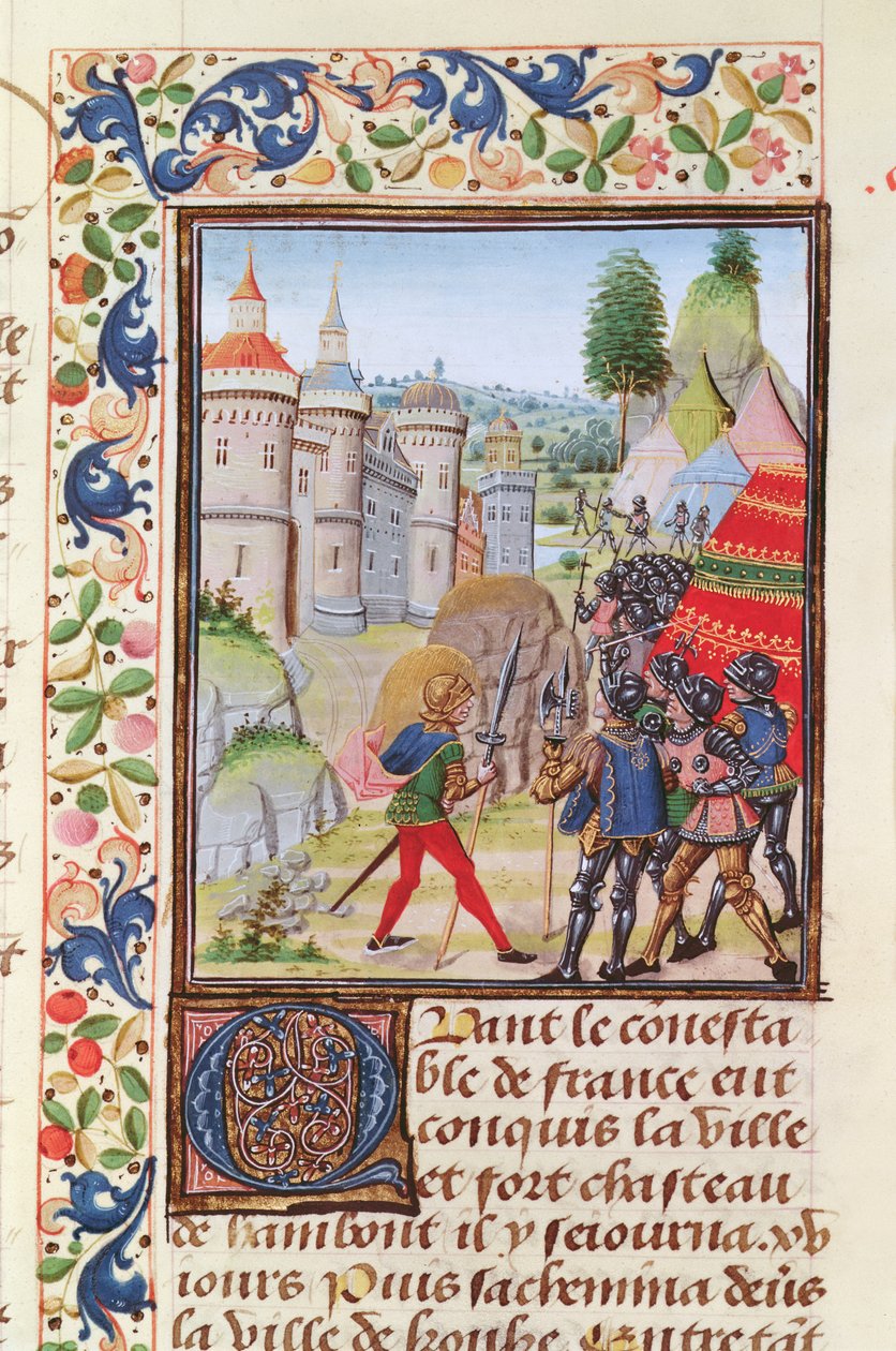 Fr 2643 f.410 O cerco de Brest em 1373, da Crônica de Froissarts de French School