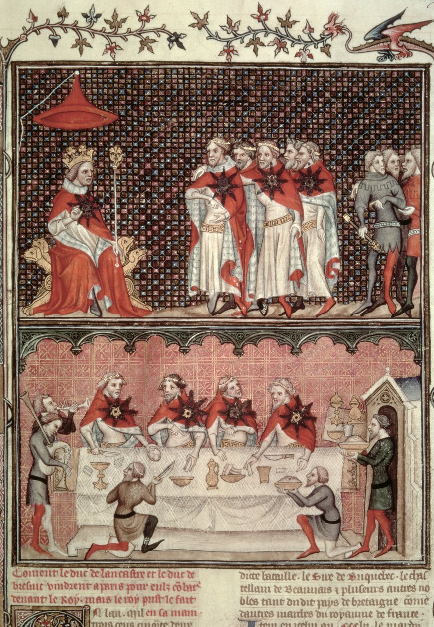 Fr 2813 fol.39 O Dauphin Charles (1338-80) e os Deputados dos Três Estados, das Grandes Chroniques de France, 1375-79 de French School