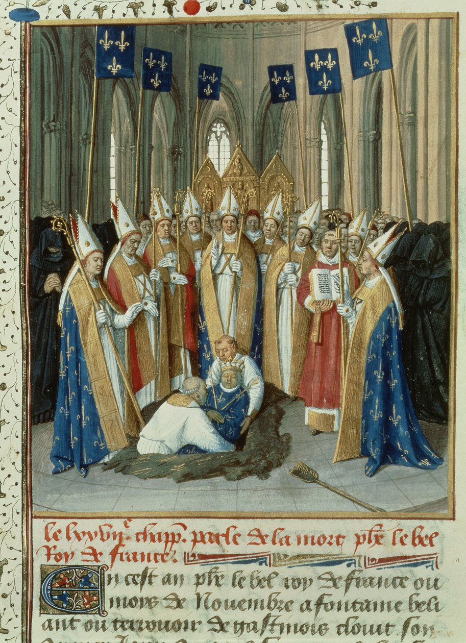 Fr 6465 f.323 Enterro de Philippe Le Bel (1268-1314) em St. Denis de French School