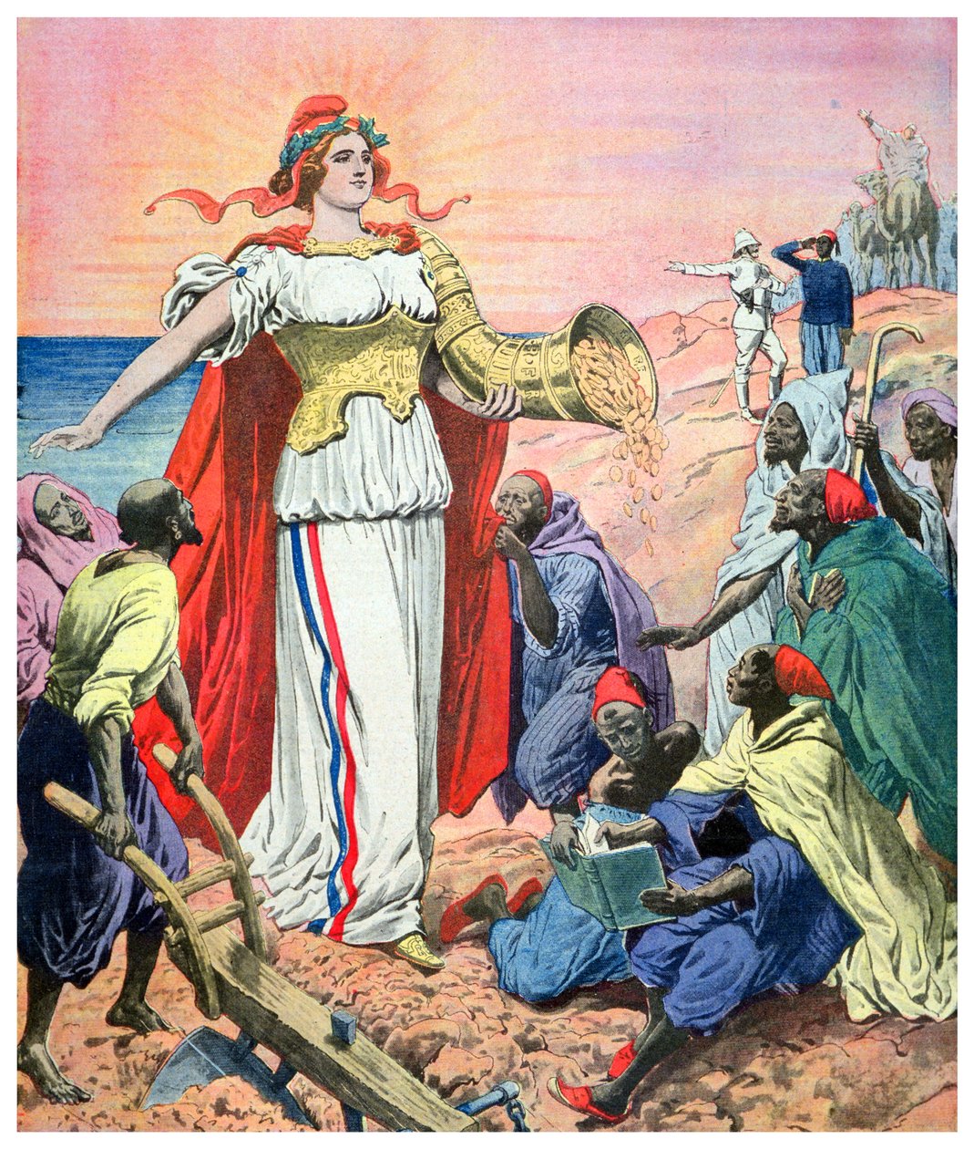 A França como benfeitora das riquezas para o povo de Marrocos de French School