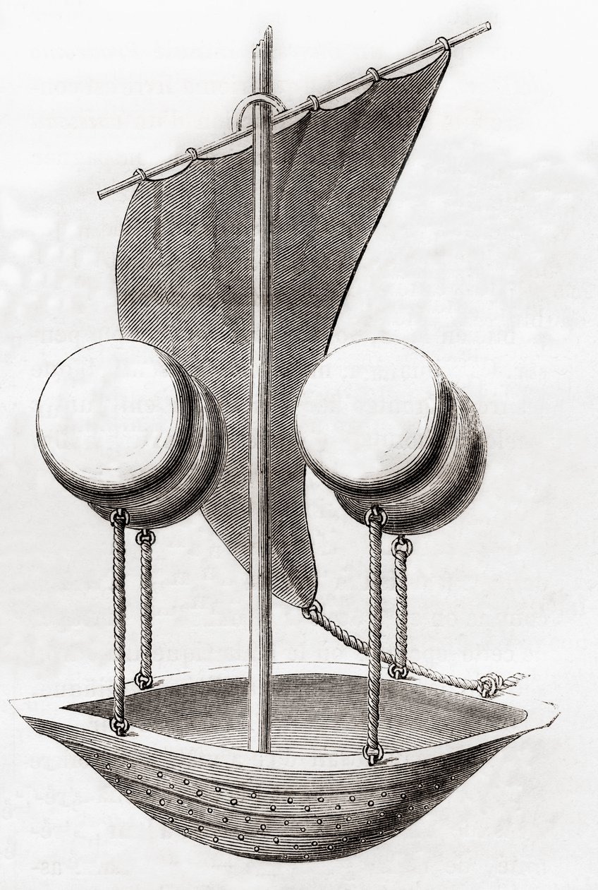 O conceito de barco voador de Francesco Lana de Terzi c.1670, de 