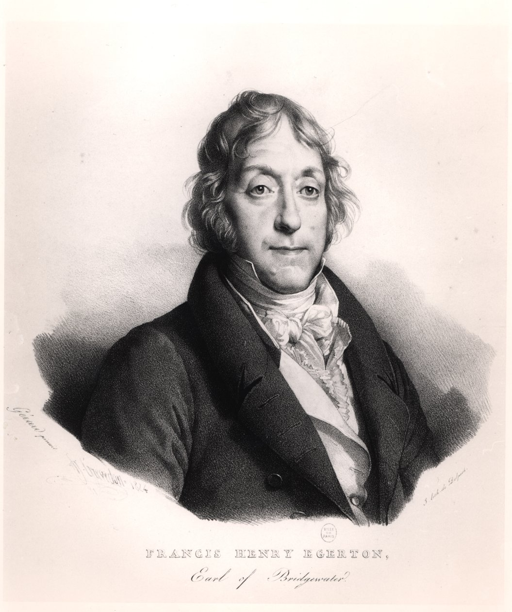 Francis Henry Egerton (1756-1829) Conde de Bridgewater, gravado por Francois Seraphin Delpech (1778-1825) 1824 de French School