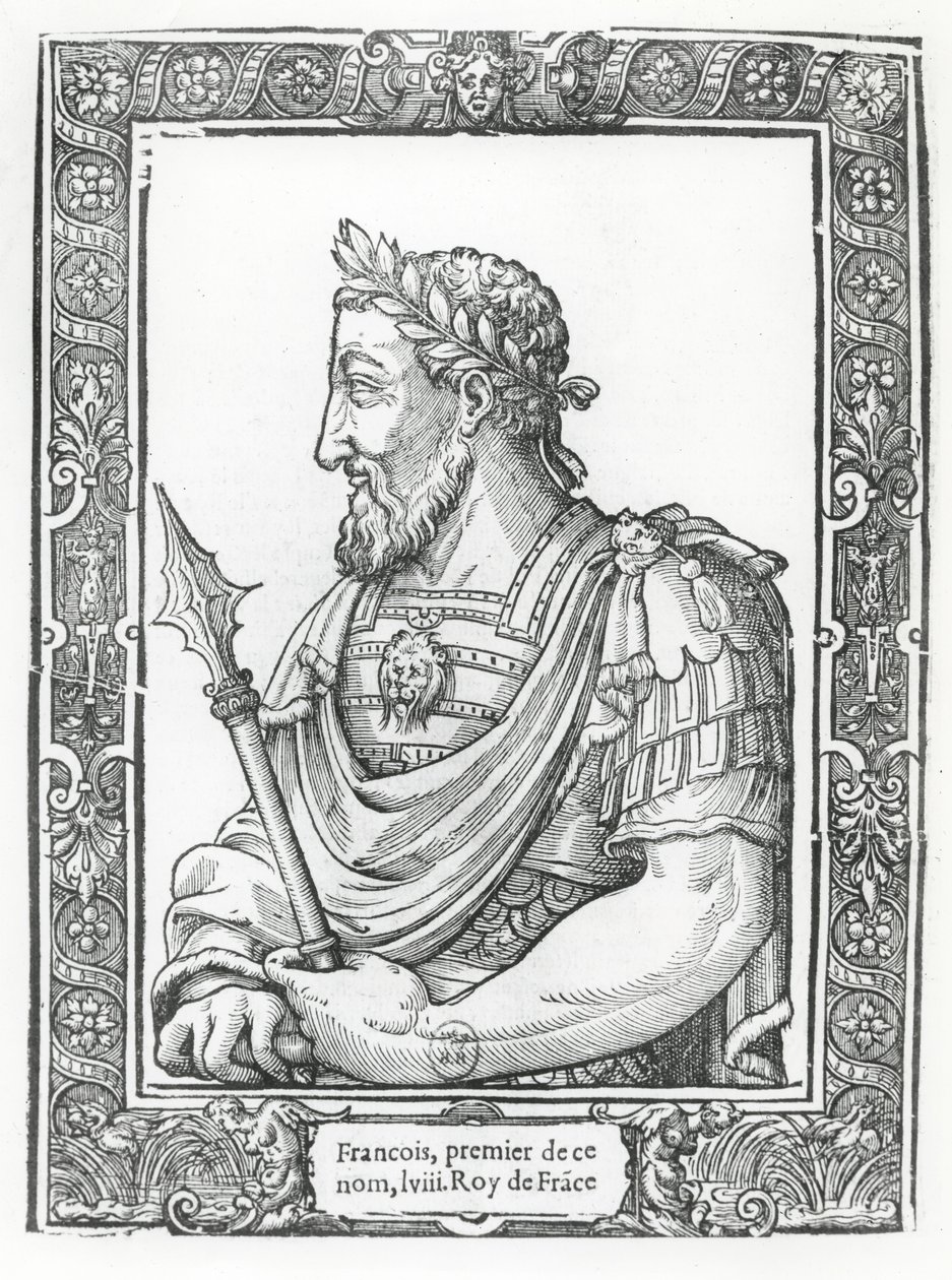 Francisco I da França (gravura) de French School