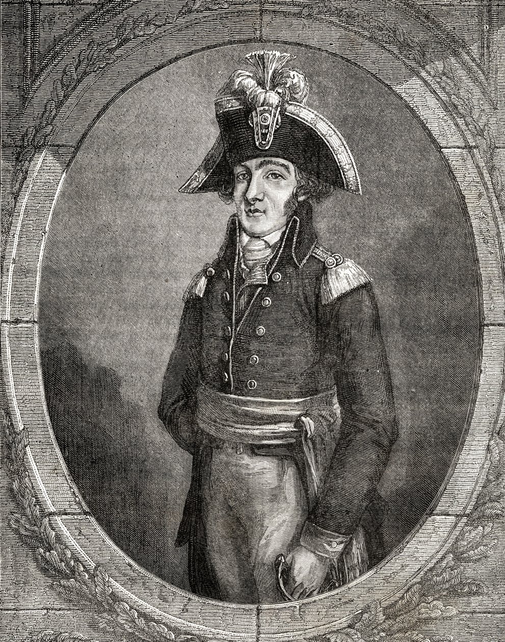 Francois Hanriot, de "História da Revolução Francesa" por Louis Blanc (1811-82) de French School