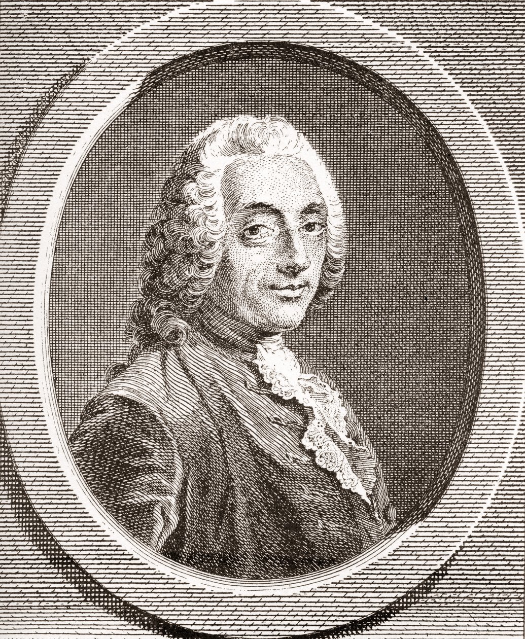 François-Augustin de Paradis de Moncrif, 1687-1770. Escritor e poeta francês. Das horas livres publicadas 1908. de French School