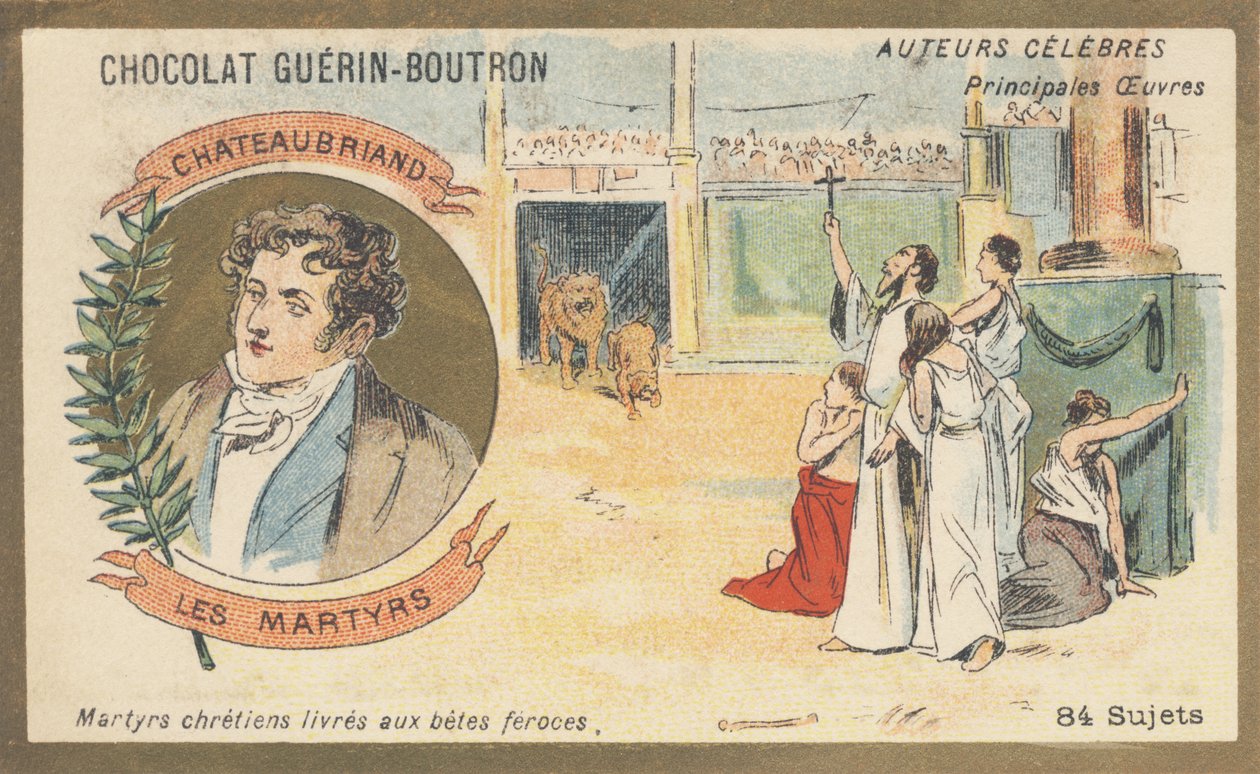 François-Rene, Visconde de Chateaubriand (1768-1848), escritor e político francês, autor de "Les Martyrs" (1809) de French School