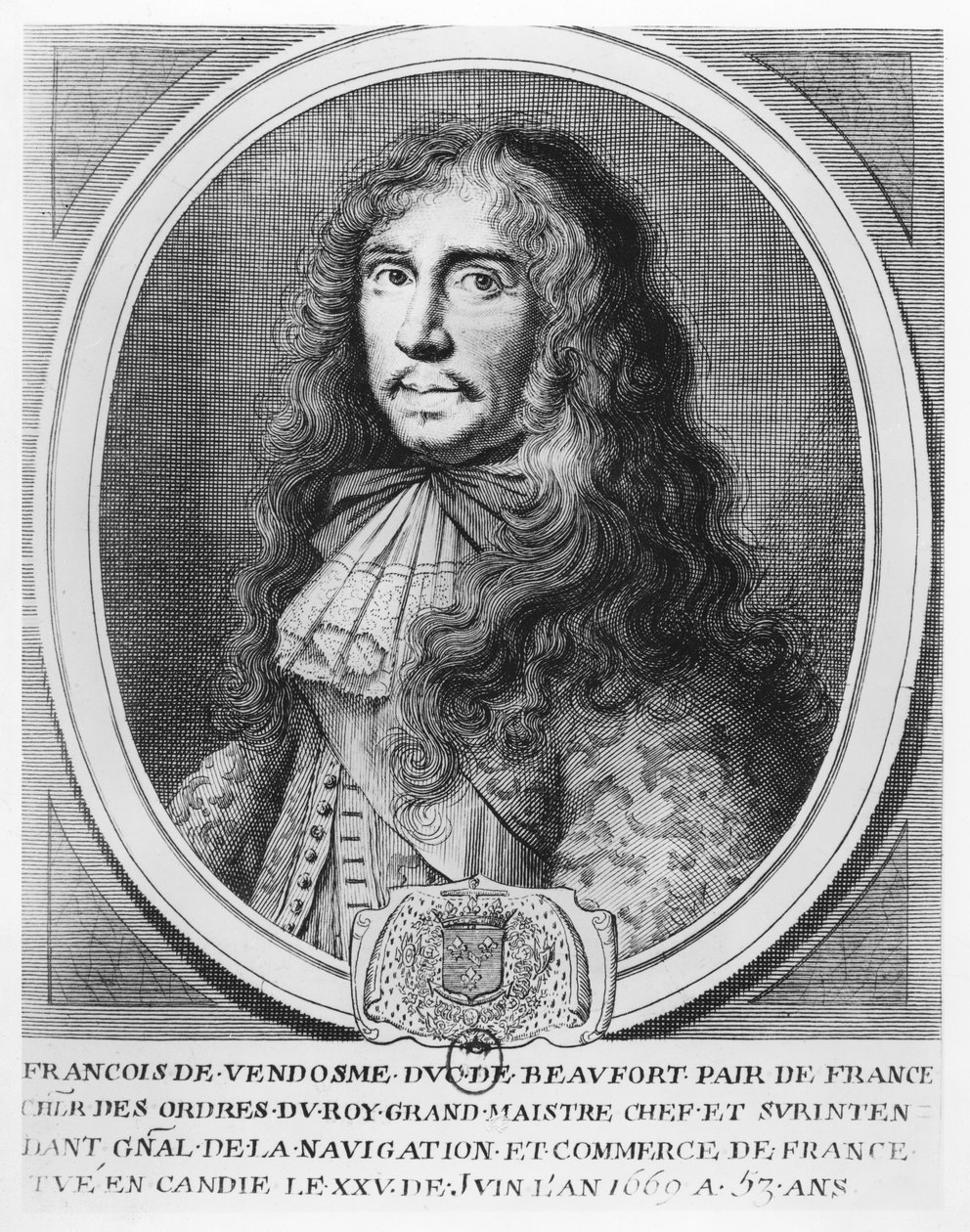 François de Bourbon, Duque de Beaufort (gravura) de French School