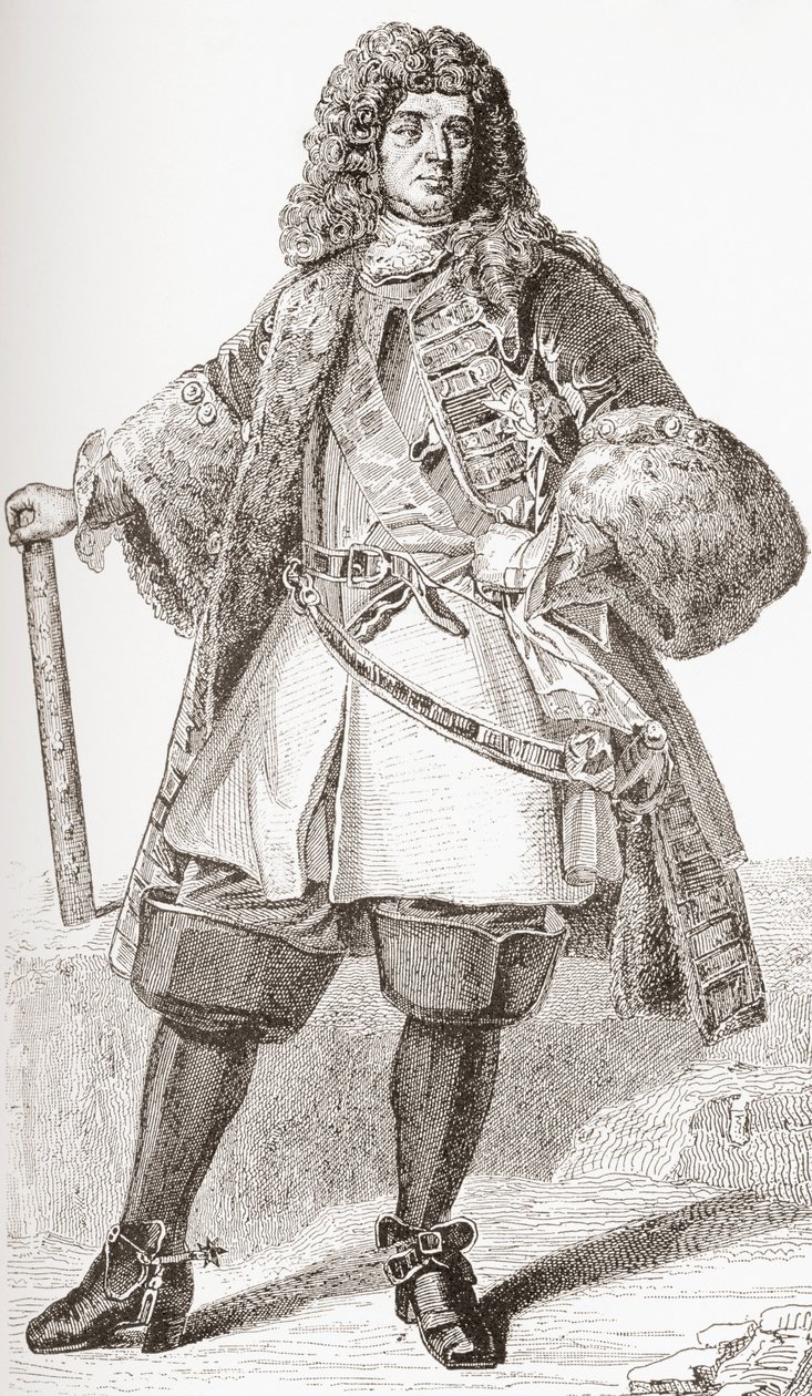 François de Neufville, 2º duque de Villeroy, 1644 1730. Soldado francês. Das horas livres publicadas 1908. de French School
