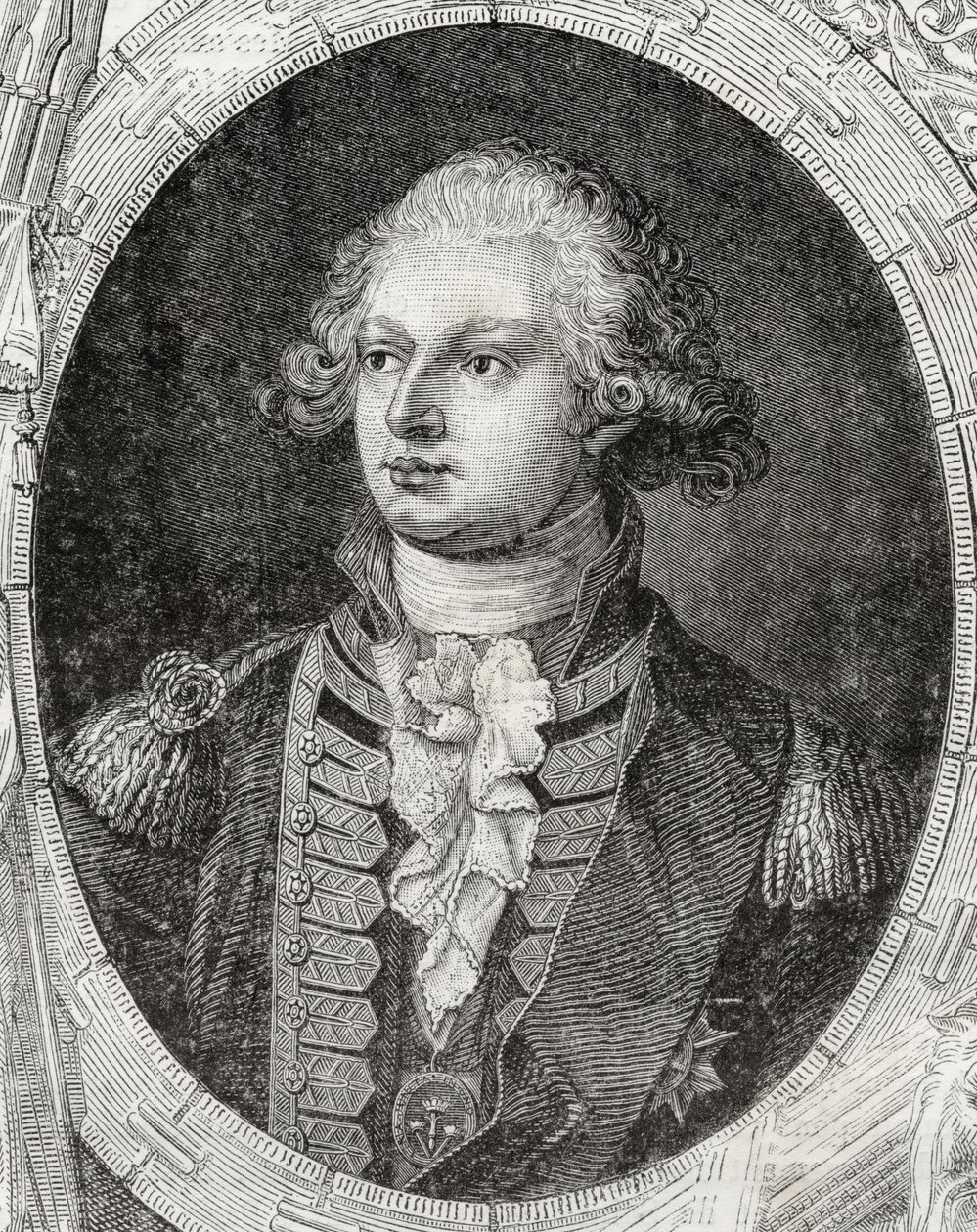 Frederick Augustus, Duque de York e Albany, de "História da Revolução Francesa" por Louis Blanc (1811-82) de French School