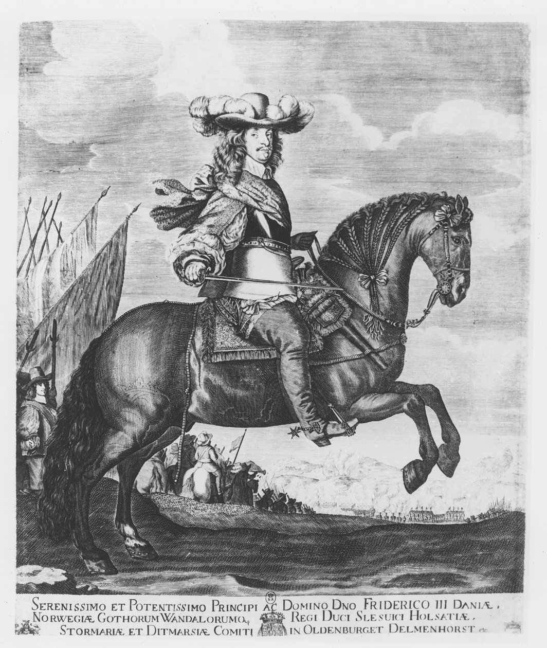 Frederick III da Dinamarca e Noruega (gravura) de French School