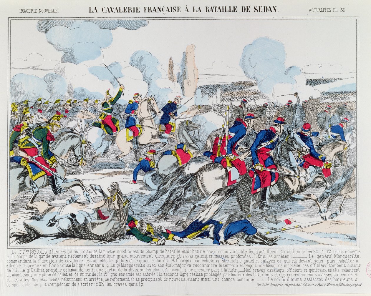 Tropas de Cavalaria Francesa na Batalha de Sedan, 1 de setembro de 1870 de French School