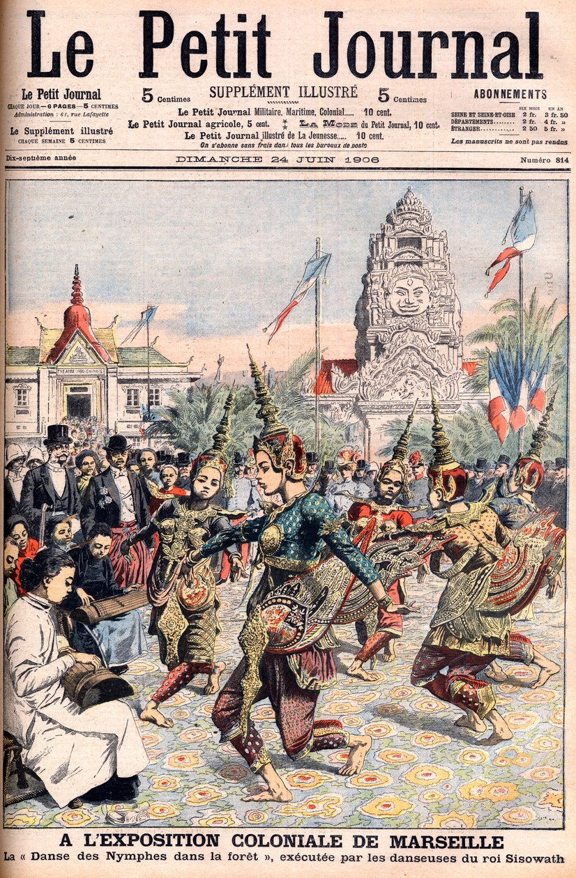 Exposição Colonial Francesa em Marselha - Ilustração para o Le Petite Journal, 24 de Junho de 1906 (gravura) de French School