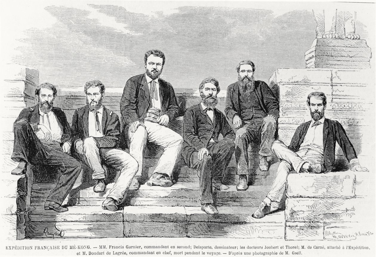 Expedição Francesa a Me-Kong, 1868 de French School