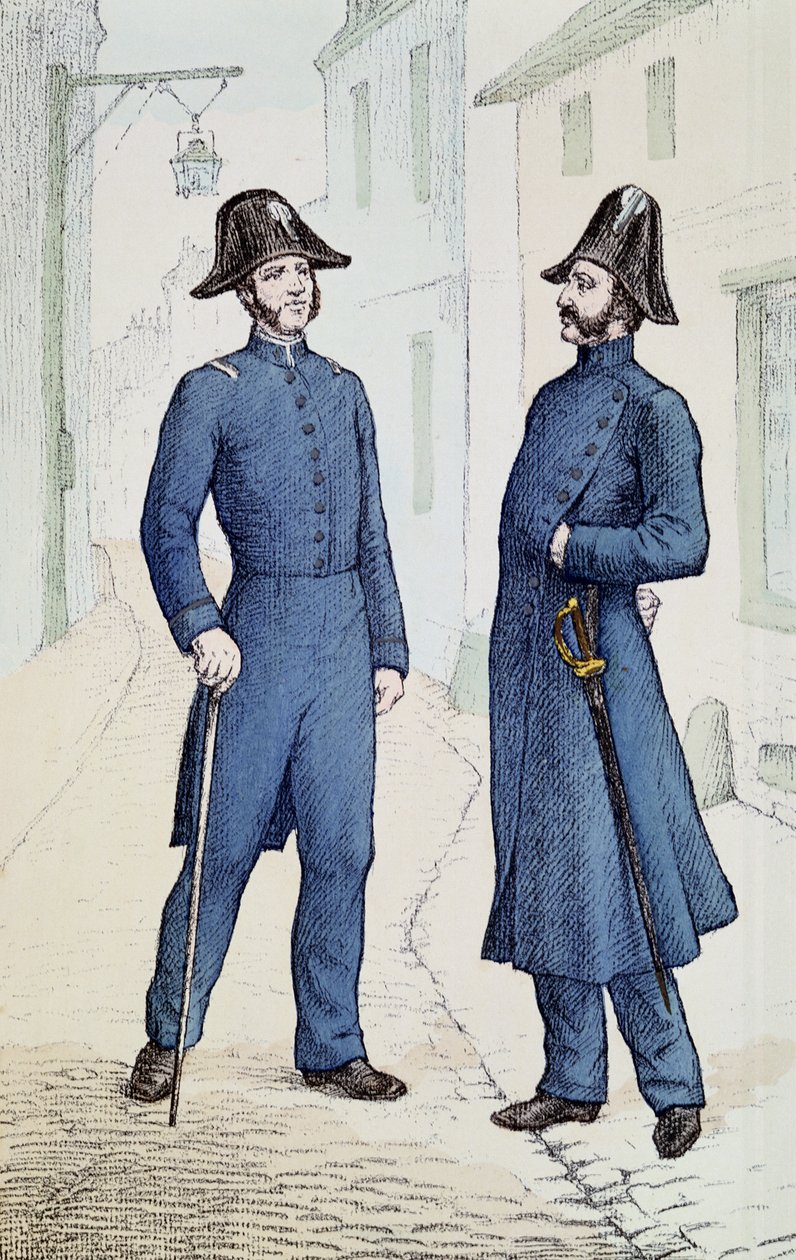 Policiais franceses c.1829-30 de French School