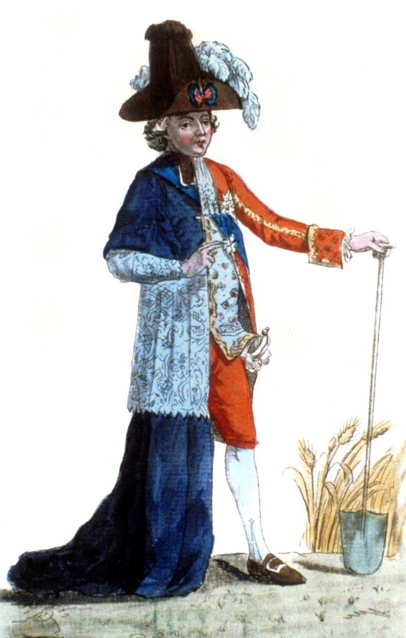 Revolução Francesa: Um homem vestindo parte do traje... Escola Francesa de French School