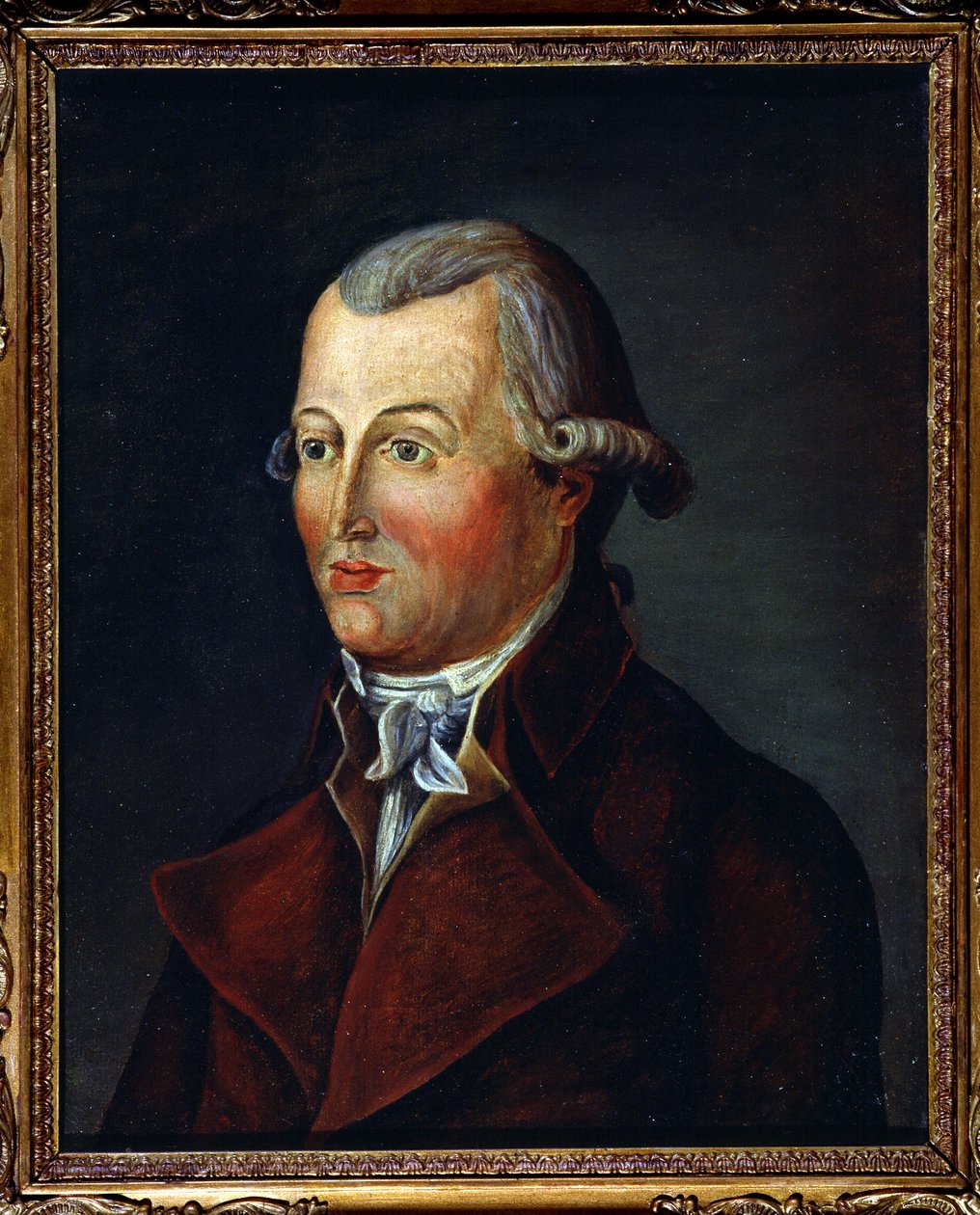 Revolução Francesa: "Retrato do livreiro e editor do Journal de Versailles Blaizot que publicou os relatos dos États Generaux" Pintura da escola francesa. Século XVIII de French School
