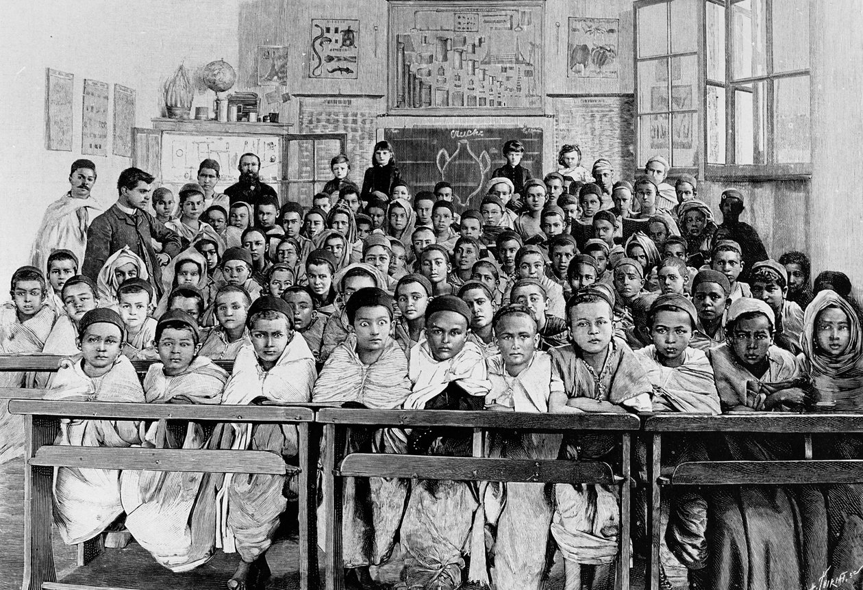 Escola de francês em Kabylie, 1891 de French School