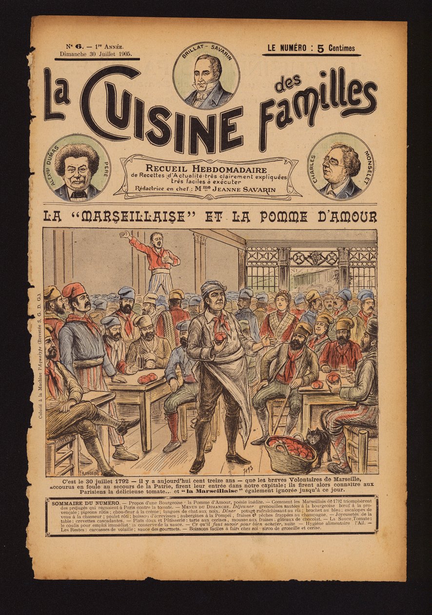 Tomates frescos e o canto de La Marseillaise, Revolução Francesa de French School
