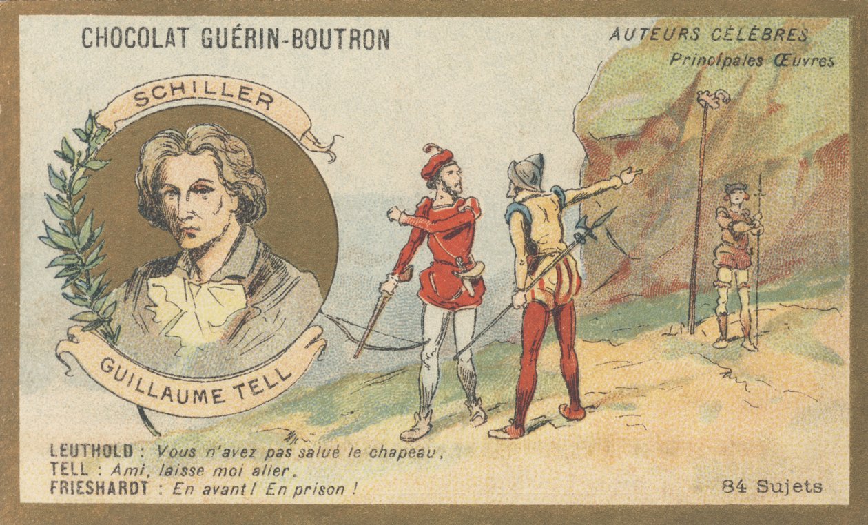Friedrich von Schiller (1759-1805), poeta, dramaturgo e escritor alemão, autor de “Guillaume Tell”, drama (1804) de French School