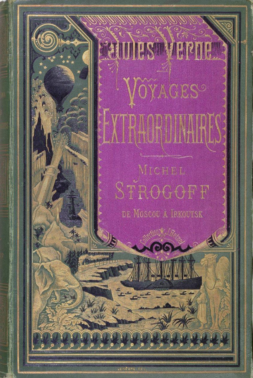 Capa de Michel Strogoff por Jules Verne (1828-1905) 1876 de French School