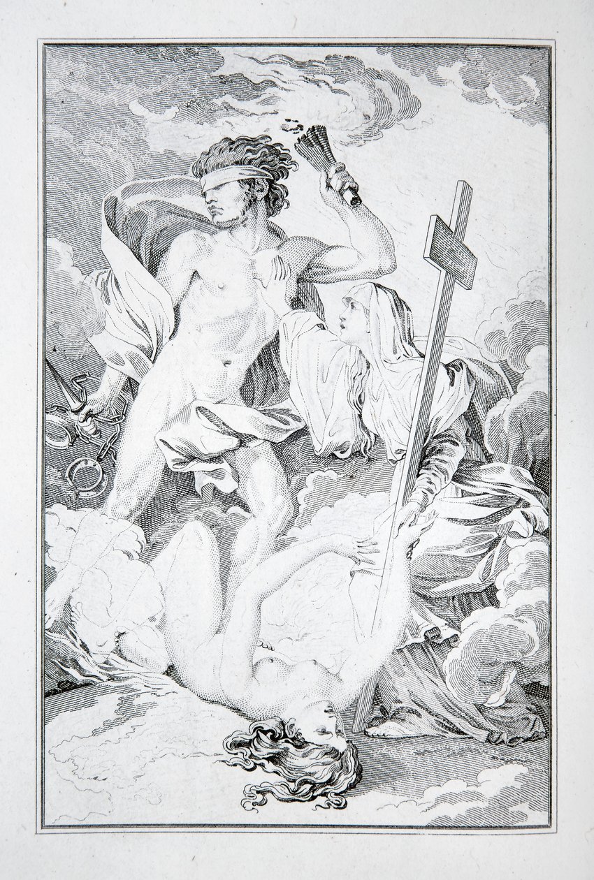 Frontispício de &39;Os Incas, ou A Destruição do Império do Peru&39;, de Jean-François Marmontel de French School