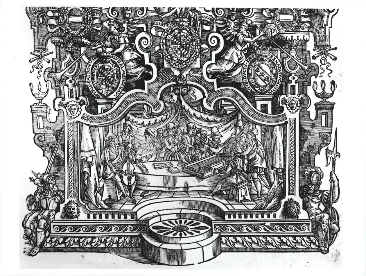 Frontispício dos Messes por Roland de Lassus (1532-94), 1589 de French School