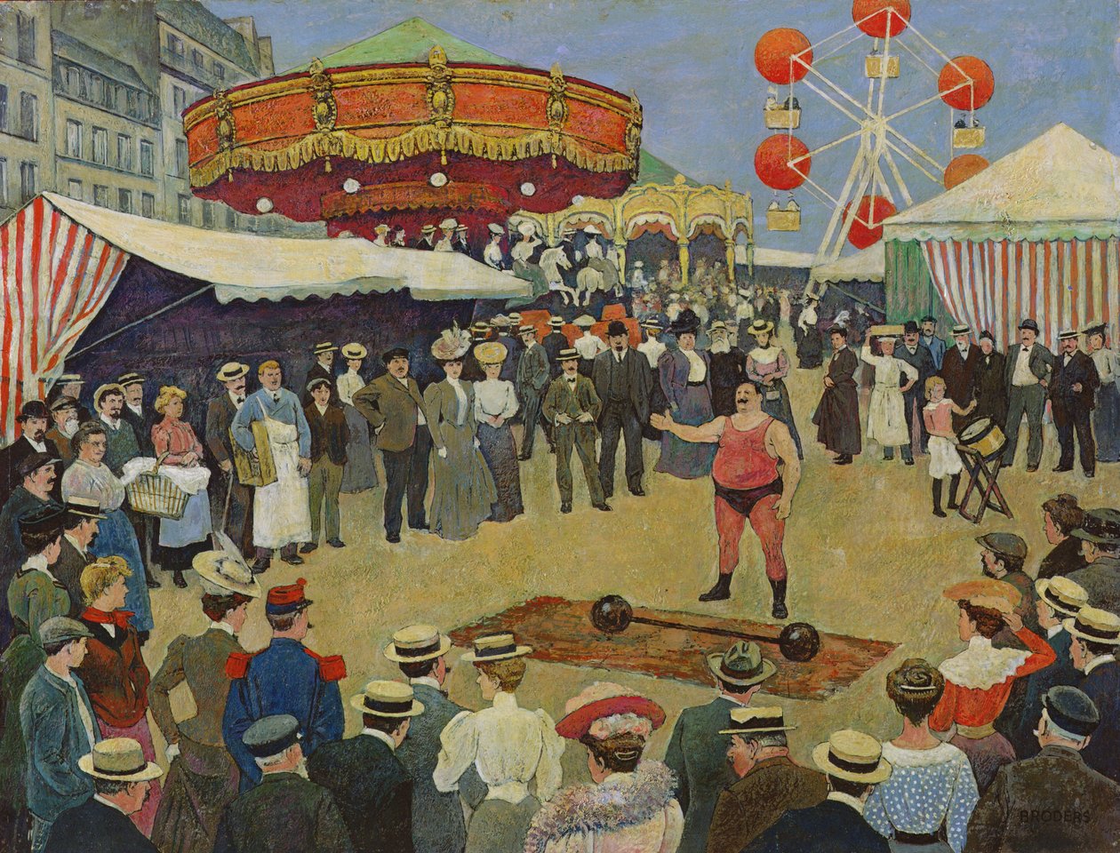 Feira de diversões nos Boulevards de Paris de French School