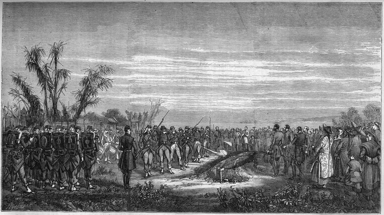 Funeral do General Edouard Collineau (1810-1861) em Tsien Tsin (China), 15 de janeiro de French School