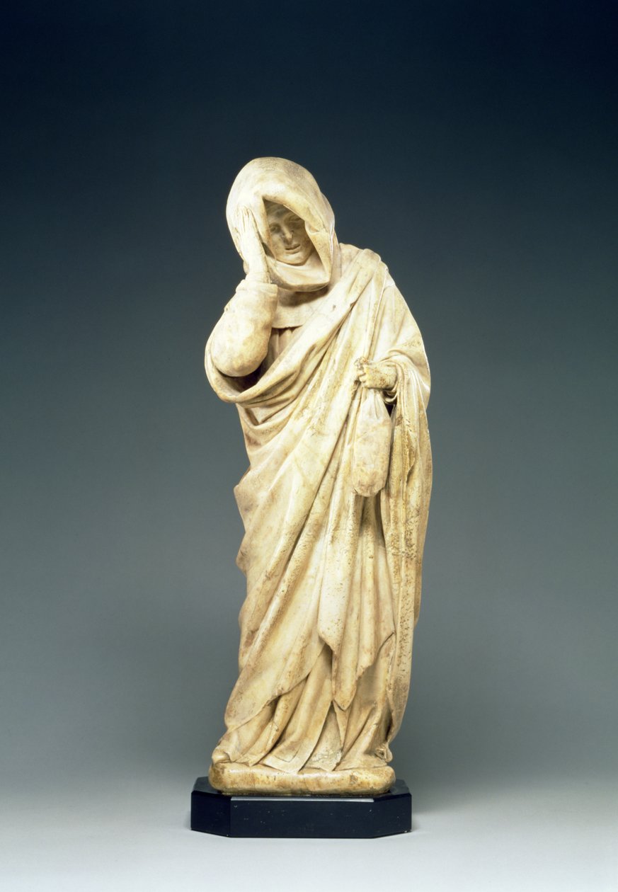 Estátua funerária de um enlutado, c.1450 (alabastro) de French School