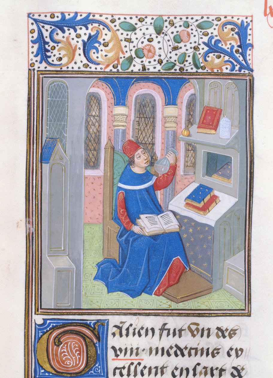 Galeno, da História dos Filósofos, final do século XV de French School