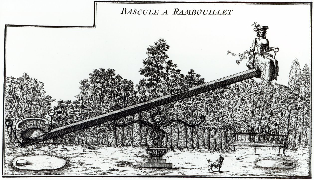 Jardim visto em Rambouillet, de Detalhes dos Novos Jardins à Moda, de George Louis, o Vermelho, publicado em 1775-78 de French School