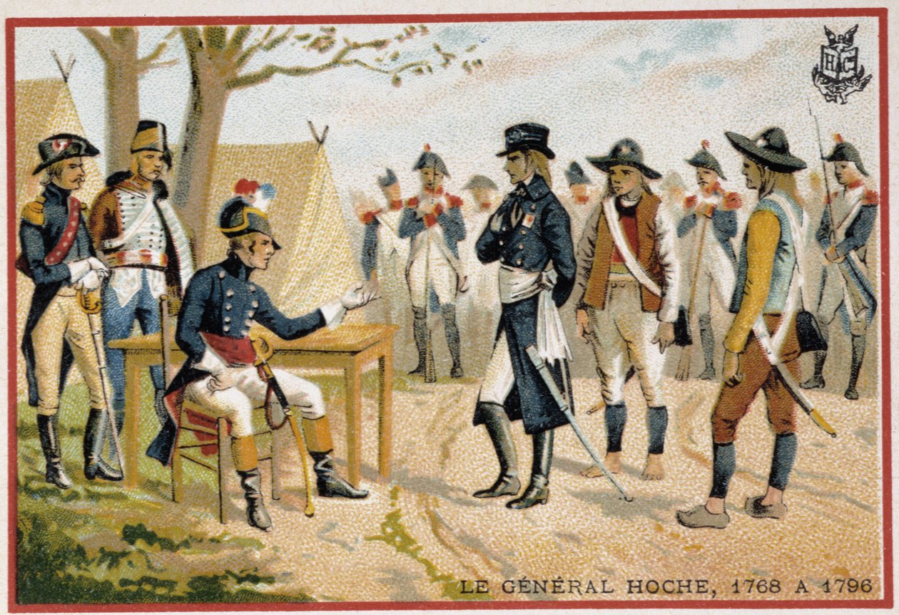 General Hoche perante os Vendeanos em 1795 (Pacificação do Vendee). de French School