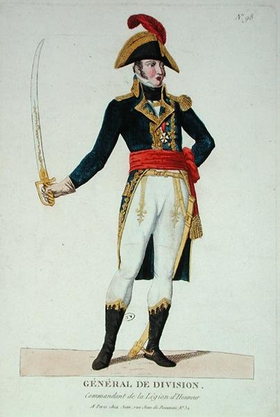 General da Divisão, Comandante da Legião de Honra (gravura colorida) de French School