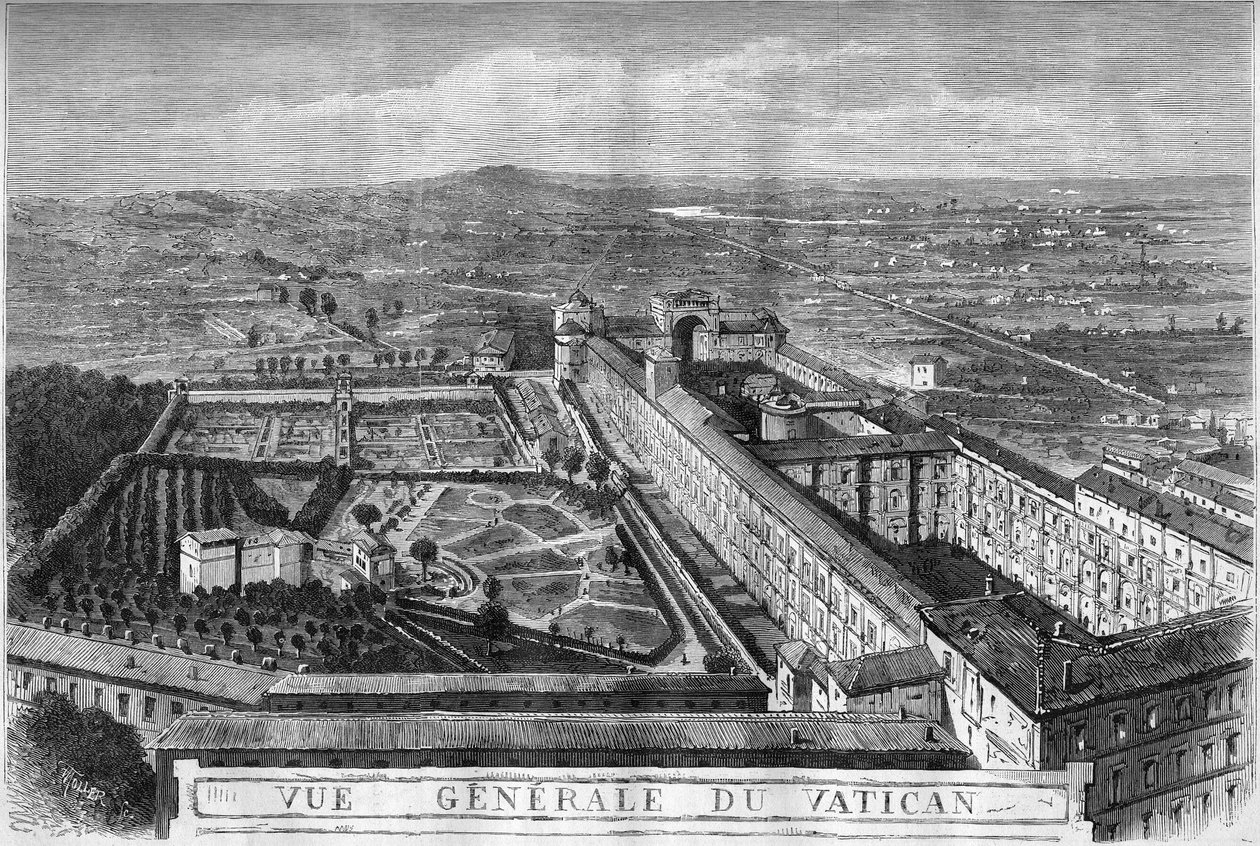 Vista geral do Palácio do Vaticano de French School