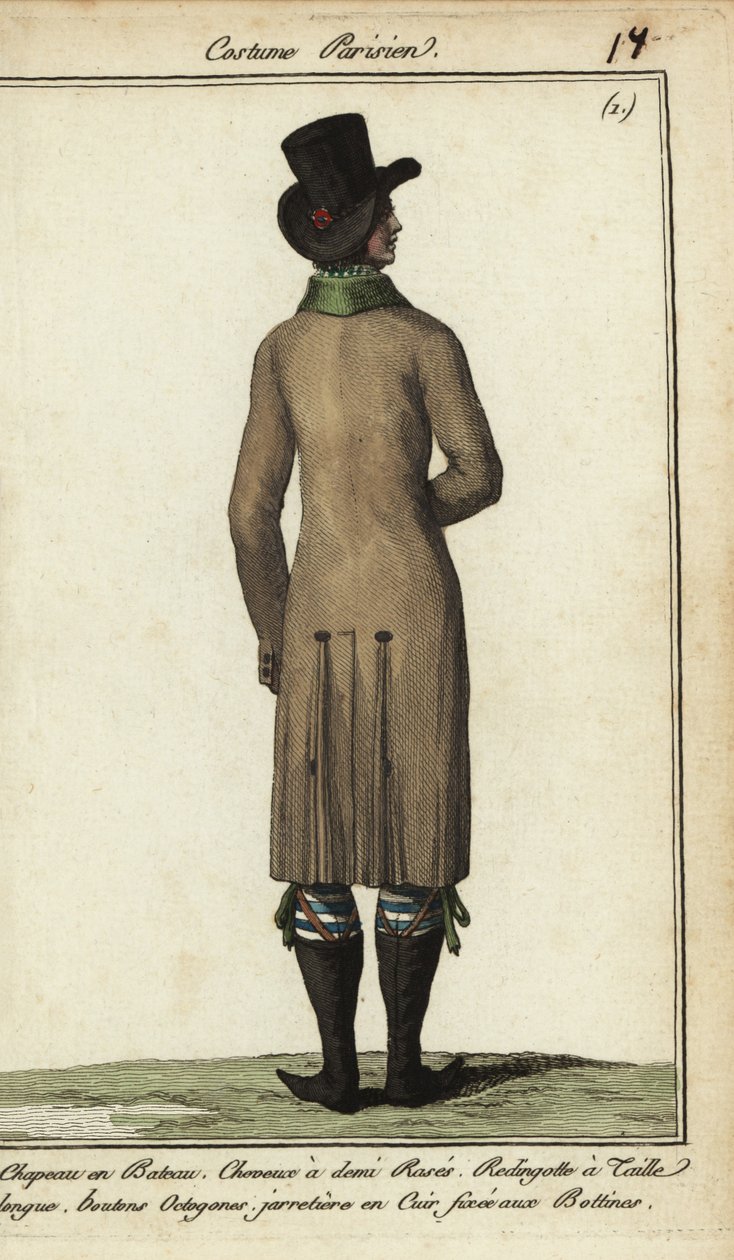 Cavalheiro de casaco comprido de French School