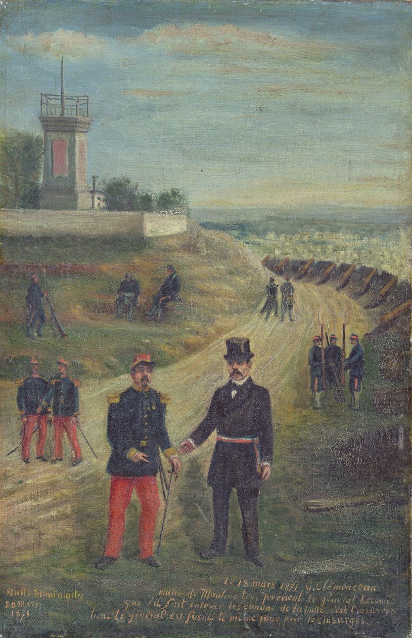 Georges Clemenceau (1841-1929) como prefeito de Montmartre 18 de março de 1871 de French School