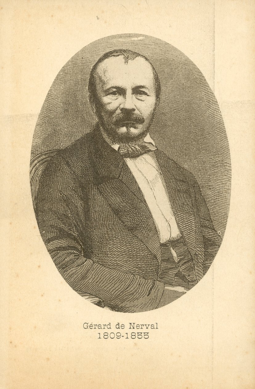 Gerard De Nerval, retrato (gravura) de French School