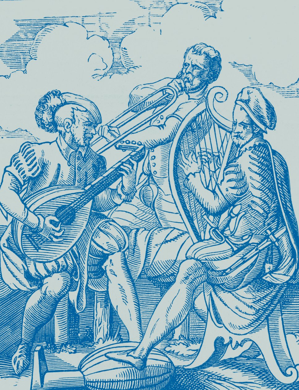 Músicos alemães que tocam Alaúde e Guitarra de French School