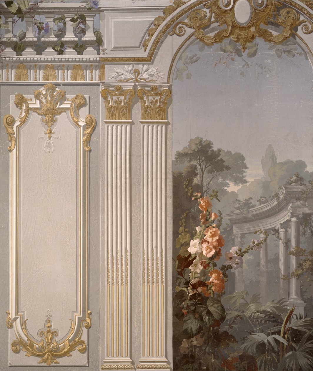 Grande Galerie de Louis XIV, design de papel de parede por Victor Dumont, fabricado por Delicourt Hook freres succ., Paris, 1876, de French School