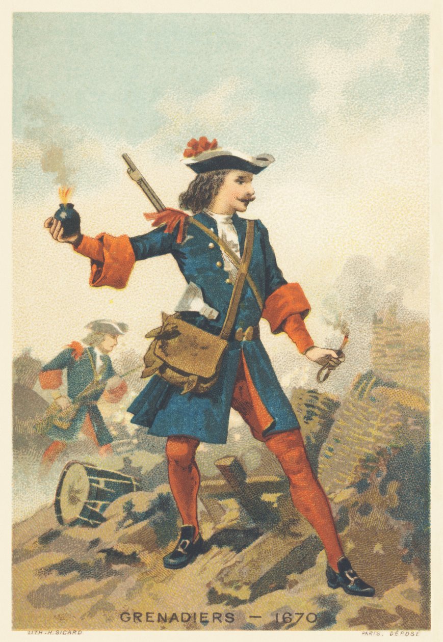 Granadeiro em 1670 de French School
